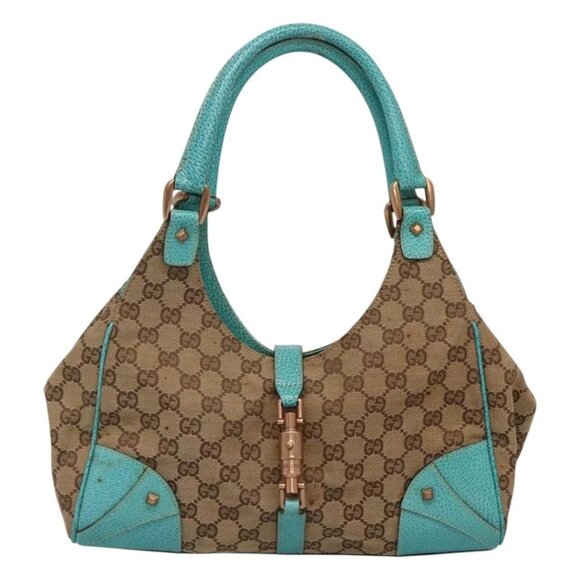 GUCCI GG Canvas Jackie Shoulder Bag Beige - Picture 10 of 16